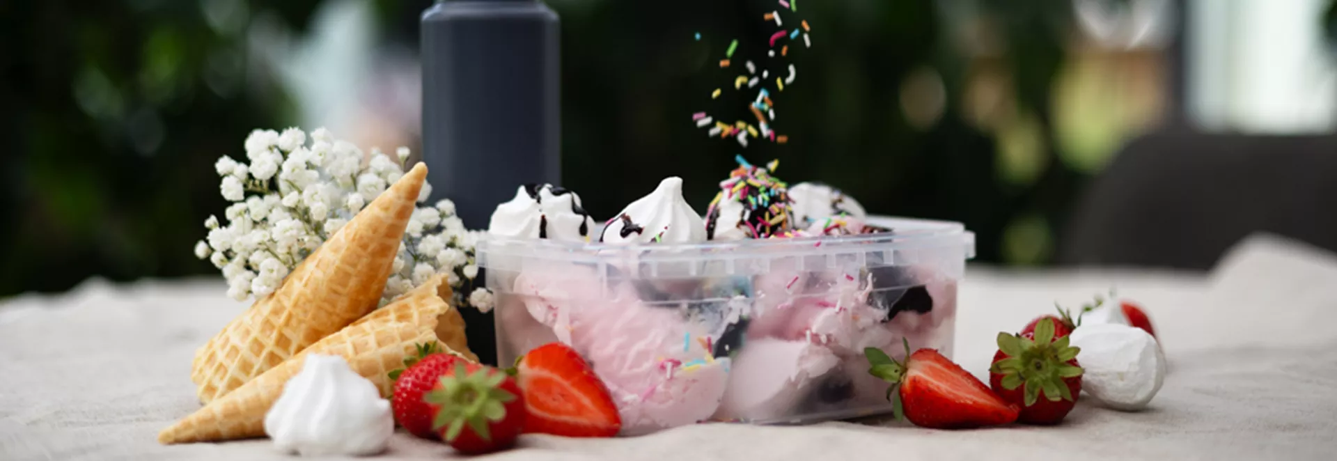 Kyltålig plastburk för glass och annat livsmedel
