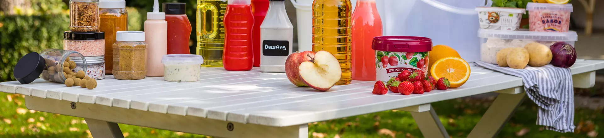 Syltburk i plast med snyggt tryck